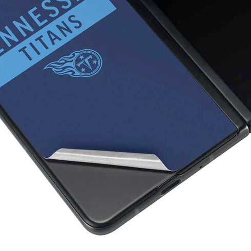 NFL Tennessee Titans Navy Blue Performance Series Galaxy Z Fold3 5G Skin